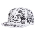 Unisex Black and White Letter Graffiti Printing Hip-Hop Hats Spring Autumn Outdoor Adjustable Casual Baseball Caps Sunscreen Hat