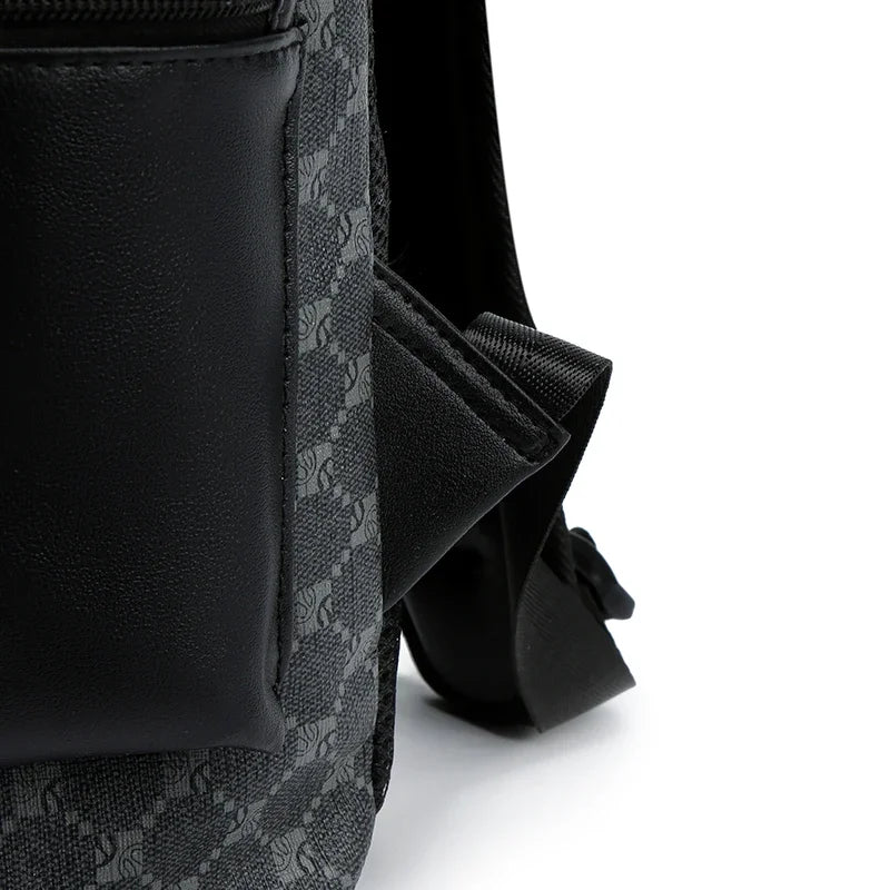 New PU Leather Backpack with Shark-Inspired Design for Students and Travelers Mochilas De Hombre Messenger Bag